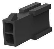 PLUG HOUSING, 2POS, NYLON 66/6, BLACK