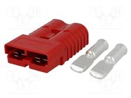 Connector: wire-wire; plug; hermaphrodite; PIN: 2; for cable; red 