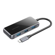 5in1 adapter HUB Vention TFBHB USB-C to HDMI 4K@60Hz, 3x USB 3.0, PD (Gray), Vention