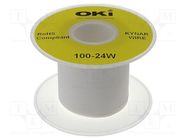 Wire; 24AWG; solid; OFC; PVDF; white; 300V; 100m; 1x24AWG; Kynar 460 OK International