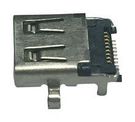 HDMI CONNECTOR, RCPT, 19POS, SMD/THT