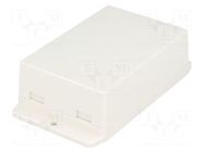 Enclosure: multipurpose; X: 70.6mm; Y: 105mm; Z: 35.5mm; ABS; white GAINTA