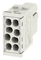 HEAVY DUTY MODULE, RCPT, 8POS, 20-12AWG