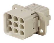 HEAVY DUTY INSERT, RCPT, 8+PE, 20-12AWG