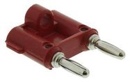 DUAL TEST ADAPTER, 15A, SCREW, RED