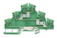 DIN RAIL TERMINAL BLOCK, 6POS, 12AWG