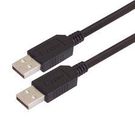 USB CABLE, 2.0 A PLUG-PLUG, 2M, BLACK