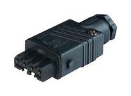 POWER CONN, RCPT, 4+PE, SCREW, CABLE
