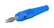 4MM BANANA PLUG, 32A, 60VDC, BLUE