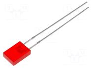LED; red; rectangular; 5x2mm; 3.2÷12.5mcd; 110°; Front: flat; 20mA KINGBRIGHT ELECTRONIC