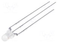 LED; red/green; 3mm; 60°; Front: convex; 2÷2.5/2.2÷2.5VDC KINGBRIGHT ELECTRONIC