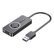 External USB 2.0 audio card Vention CDRBF 1m (black), Vention