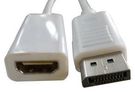 ADAPTER, DP PLUG-HDMI A RCPT, WHITE
