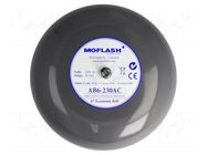 Signaller: sound; bell; 230VAC; 100dB; AB6; IP44; grey; Ø150x64mm MOFLASH SIGNALLING