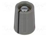 Knob; with pointer; ABS; Øshaft: 3mm; Ø10.5x14mm; grey; A2610 OKW