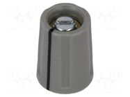 Knob; with pointer; ABS; Øshaft: 3mm; Ø10.5x14mm; grey; A2610 OKW