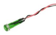 LED INDICATOR, GRN, 7.2MM, 0.015A, 12VDC