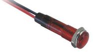 LED INDICATOR, RED, 7.2MM, 0.02A, 12VDC