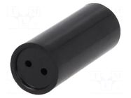 Spacer sleeve; LED; Øout: 7.5mm; ØLED: 5mm; L: 17mm; black MENTOR