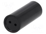 Spacer sleeve; LED; Øout: 7.5mm; ØLED: 5mm; L: 16mm; black MENTOR