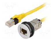 RJ45 socket; 22mm; har-port; -25÷70°C; Ø22.3mm; IP20; silver HARTING