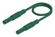 TEST LEAD, 4MM BANANA PLUG, GREEN, 2M