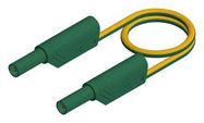 TEST LEAD, 4MM BANANA PLUG, GREEN/YELLOW