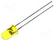 LED; yellow; 5mm; 20÷80mcd; 30°; Front: convex; 2.1÷2.5VDC KINGBRIGHT ELECTRONIC