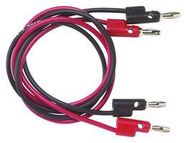 STACK-UP BANANA PLUG-PLUG, 15A, BLK/RED