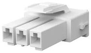 PLUG HOUSING, 3POS, PA 66, NATURAL