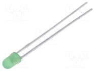 LED; green; 3mm; 15mcd; 40°; Front: convex KINGBRIGHT ELECTRONIC