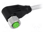 Cable: for sensors/automation; M12; PIN: 8; angled; 3m; plug; 30VDC MURRELEKTRONIK