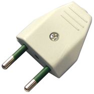 AC connector, male, cable mount, white 2.5A, 250V