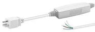 POWER CORD, NEMA 5-15P-FREE END, 3.3FT