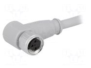 Connector: M8; 3m; female; PIN: 3; IP67; angled 90°; plug CONEC
