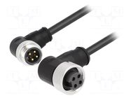Cable: for sensors/automation; PIN: 4; angled; Len: 600mm; plug HARTING