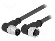 Cable: for sensors/automation; PIN: 12; plug; 10m HARTING
