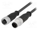 Cable: for sensors/automation; PIN: 3; M12-M12; 1.5m; plug; plug HARTING