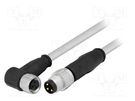 Cable: for sensors/automation; M8-M8; male; female; PIN: 3; plug HARTING