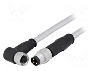 Cable: for sensors/automation; PIN: 3; 2m; plug; PVC HARTING