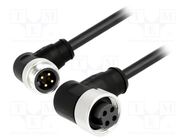 Cable: for sensors/automation; 7/8",both sides; 0.3m; male; PIN: 4 HARTING