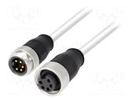 Cable: for sensors/automation; PIN: 5; unshielded; plug; PVC; 0.3m HARTING