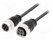 Cable: for sensors/automation; 7/8",both sides; 0.3m; male; PIN: 4 HARTING