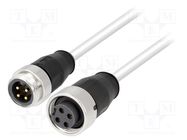 Cable: for sensors/automation; 7/8",both sides; 0.3m; male; PIN: 4 HARTING