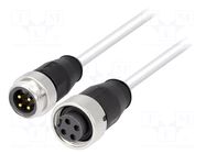 Cable: for sensors/automation; PIN: 4; unshielded; plug; PVC; 0.3m HARTING