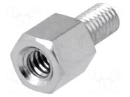 Screwed spacer sleeve; 5mm; Int.thread: UNC4-40; Ext.thread: M3 DREMEC