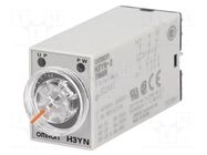 Timer; 0,1s÷10min; DPDT; 250VAC/5A; 24VDC; H3YN; socket; -10÷50°C OMRON