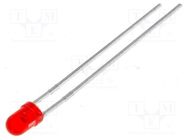 LED; 3mm; red; 20÷125mcd; 50°; Front: convex; 2÷2.5V; No.of term: 2 KINGBRIGHT ELECTRONIC