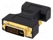 Adapter; D-Sub 15pin HD socket,DVI-I (24+5) plug; black LOGILINK