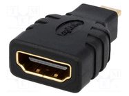 Adapter; HDMI socket,micro HDMI plug; black LOGILINK